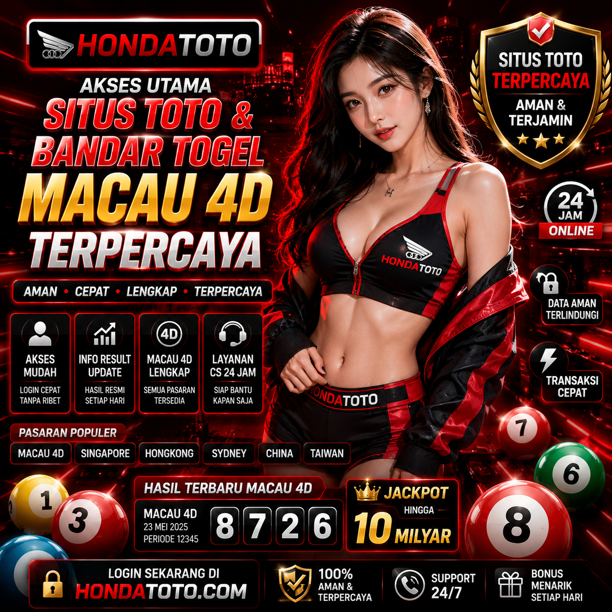 HONDATOTO | Akses Utama Situs Toto & Bandar Togel Macau 4D Terpercaya